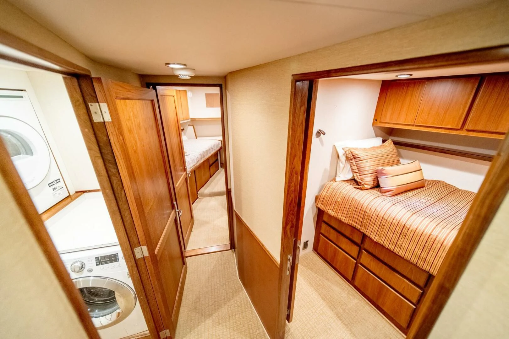 a room with a bed and a sink aboard SEA LION Yacht for Sale