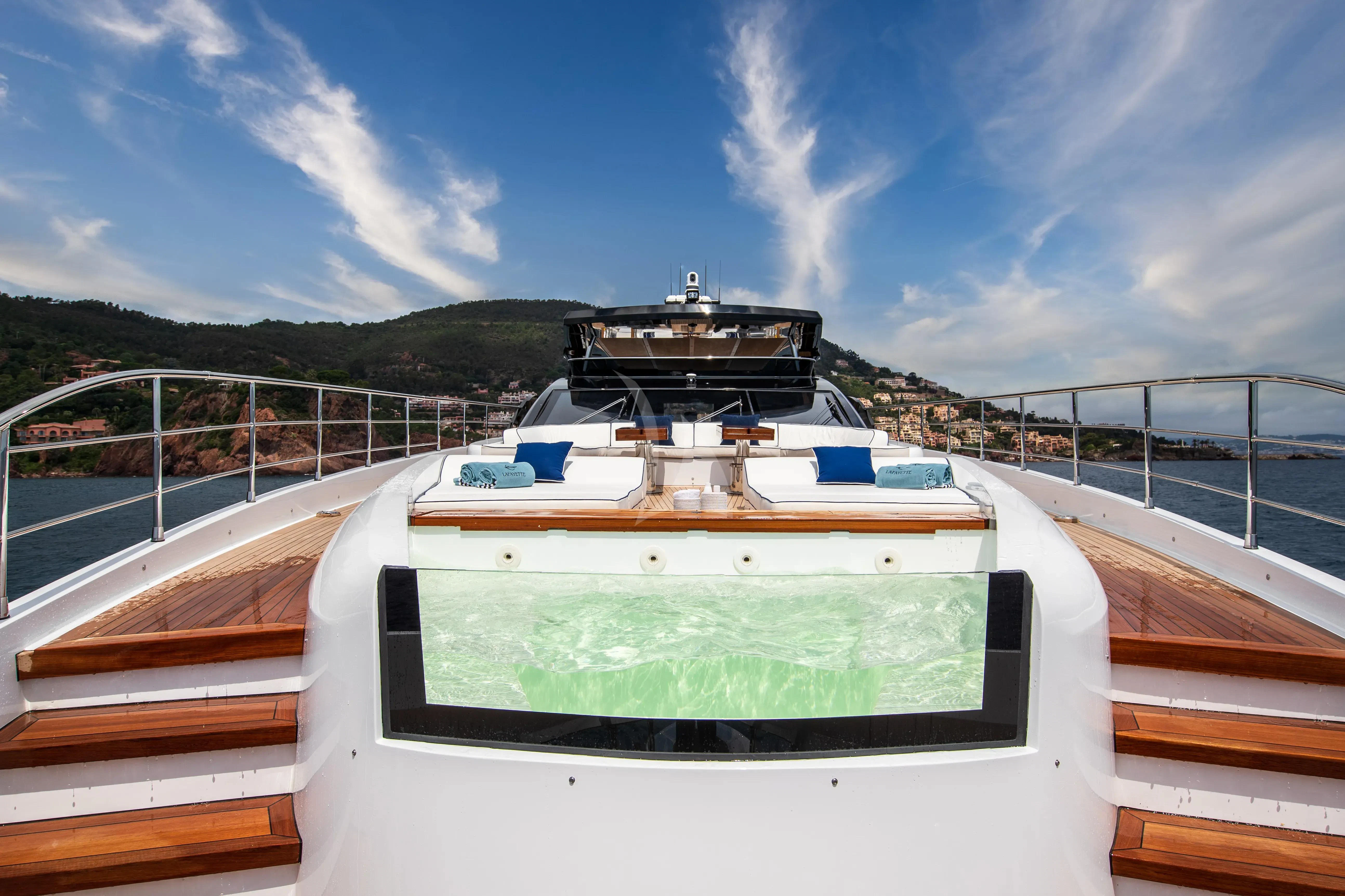 a boat on a dock aboard LAFAYETTE Yacht for Sale