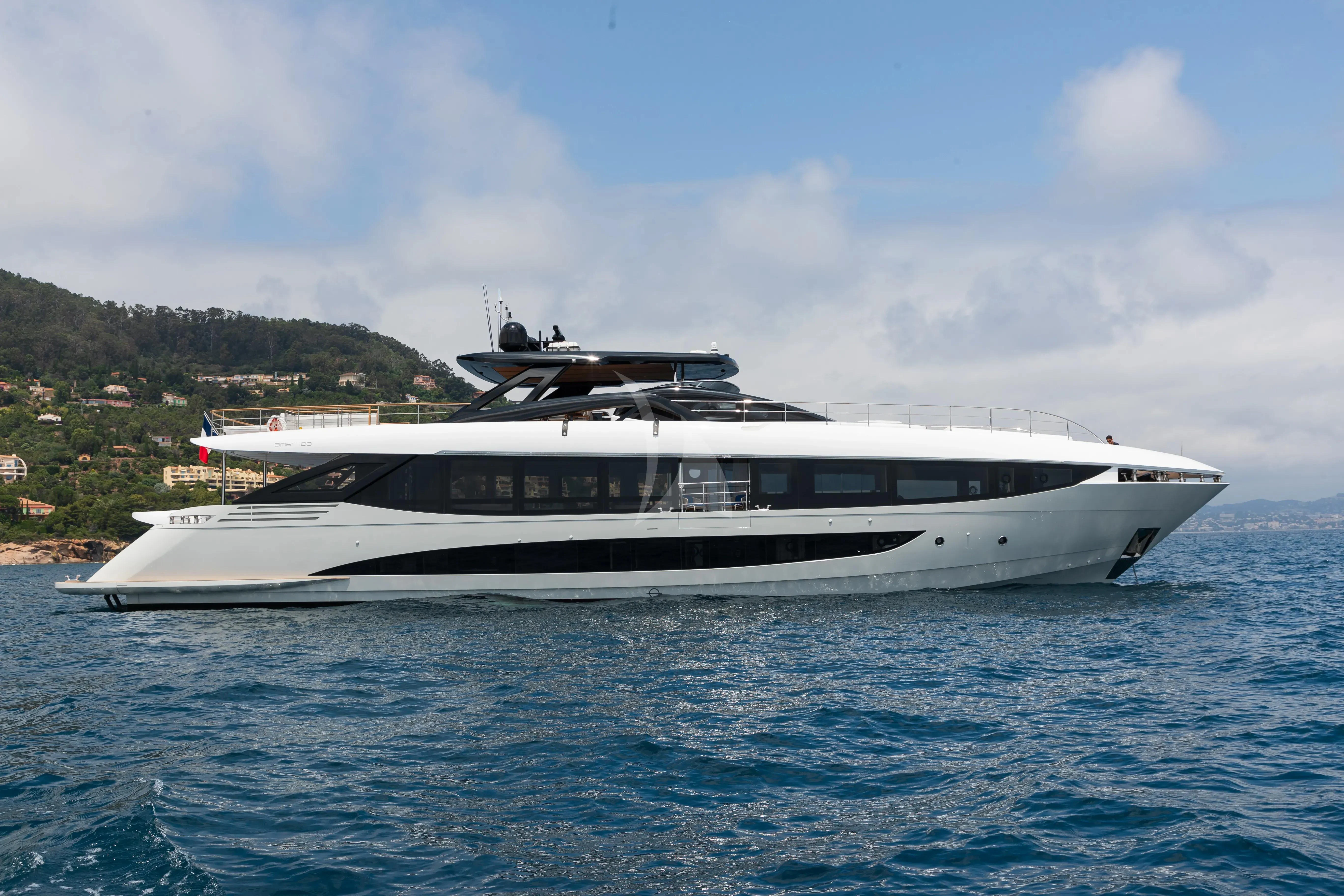 a white yacht in the water aboard LAFAYETTE Yacht for Sale