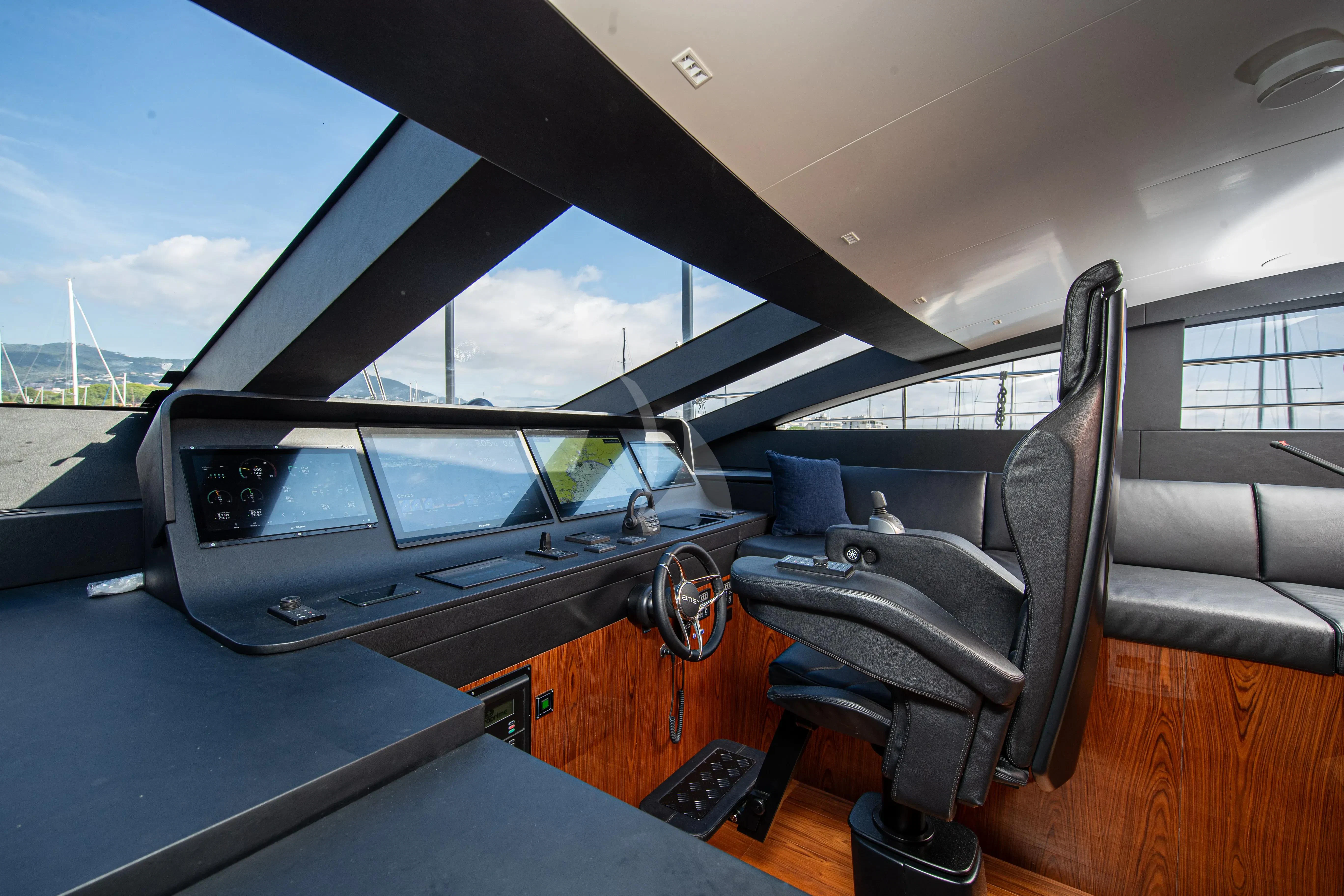 inside of a car aboard LAFAYETTE Yacht for Sale