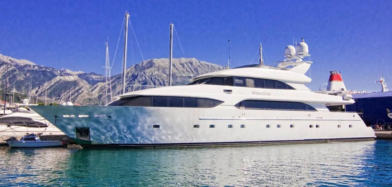a boat in the water aboard MYC Yacht for Sale
