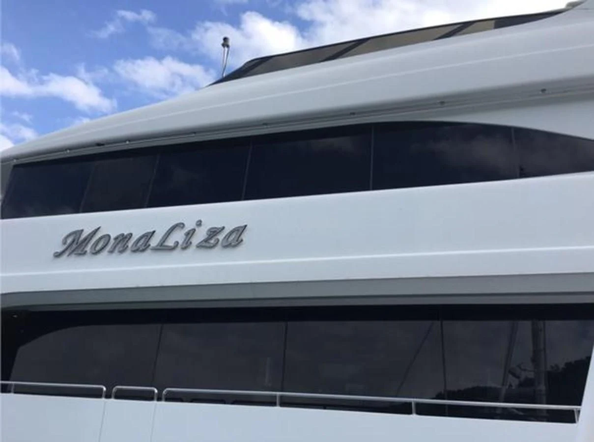 a close-up of a white bus aboard MYC Yacht for Sale