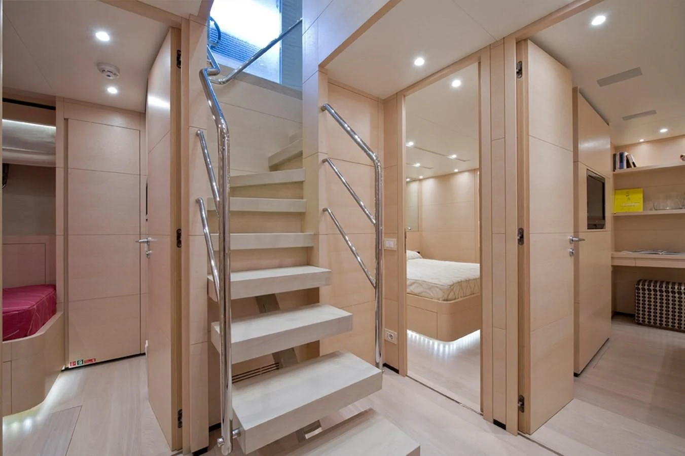 a modern looking bathroom aboard ELYSIUM Yacht for Sale