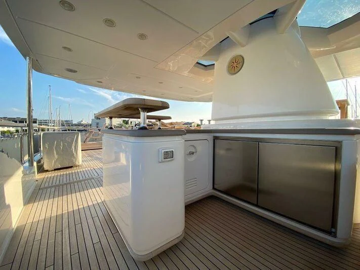 a large kitchen with a large oven aboard ELYSIUM Yacht for Sale