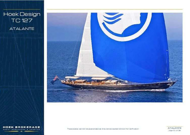 a screenshot of a computer aboard ATALANTE Yacht for Sale