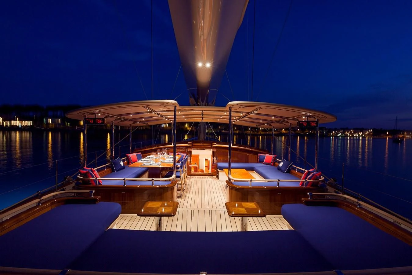 a deck of a boat aboard ATALANTE Yacht for Sale