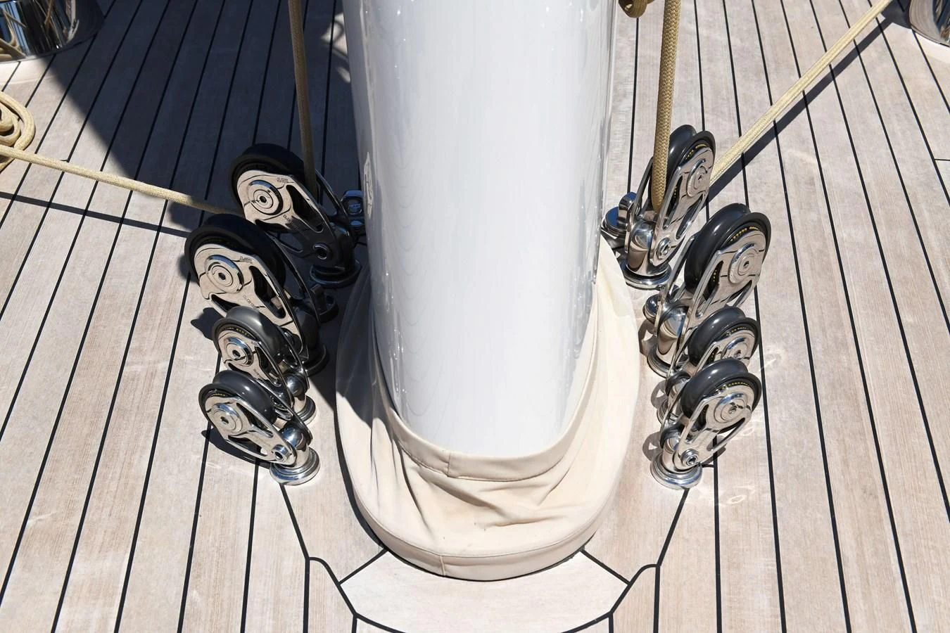 a white cylinder with a white cylinder on it aboard ATALANTE Yacht for Sale