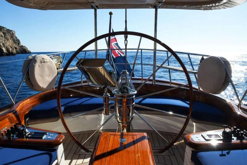 the front of a boat aboard ATALANTE Yacht for Sale