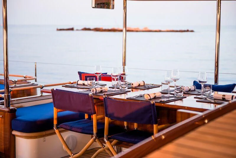 a boat on the water aboard ATALANTE Yacht for Sale