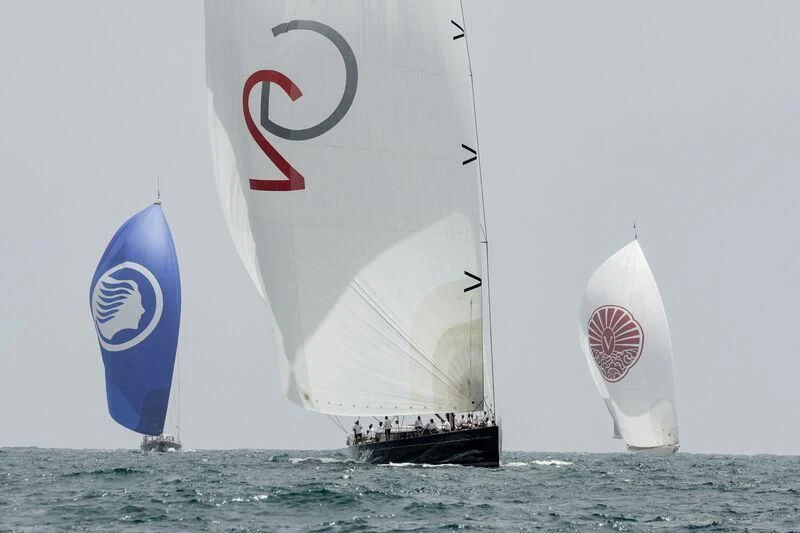a couple of sailboats in the water aboard ATALANTE Yacht for Sale