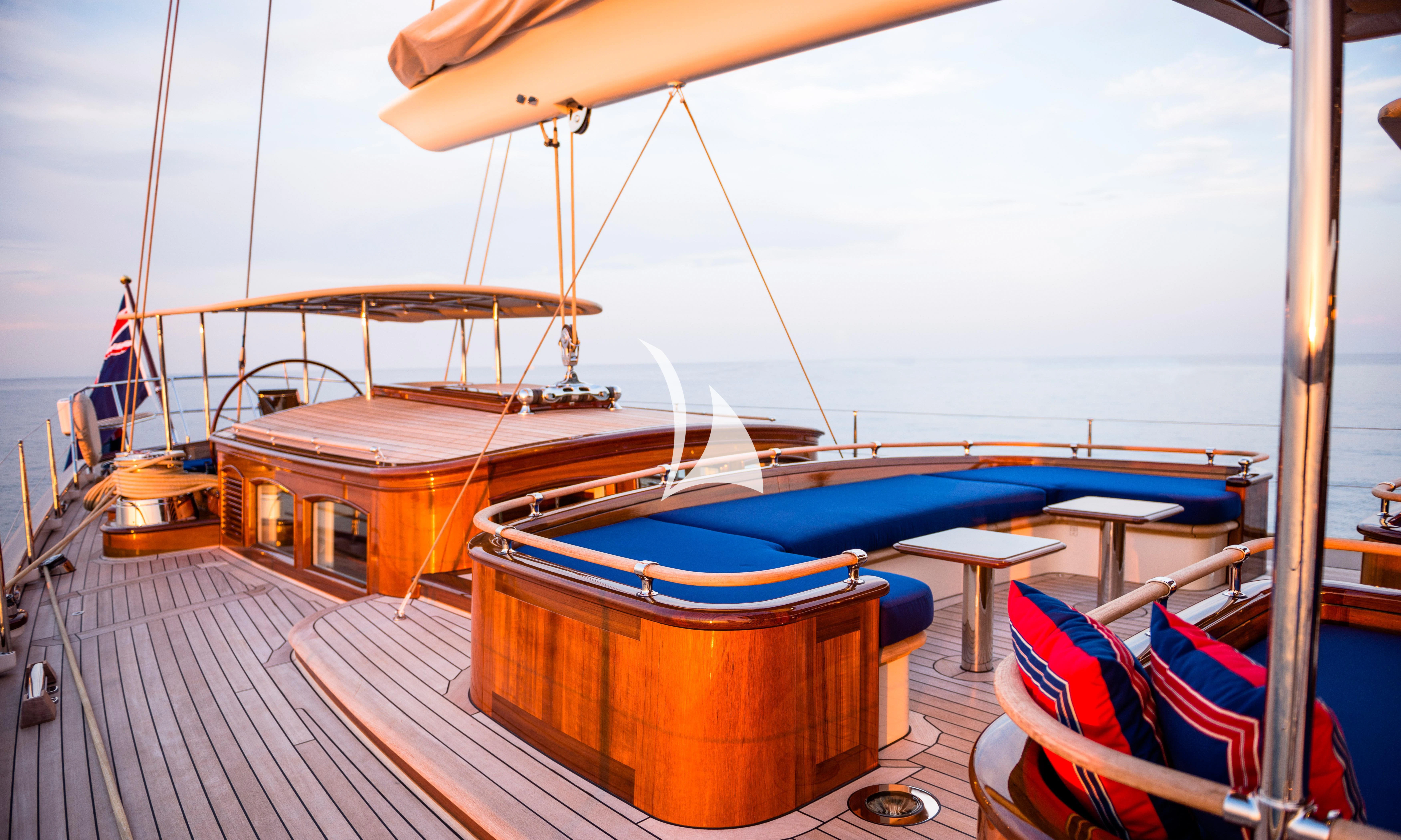 a boat on a deck aboard ATALANTE Yacht for Sale