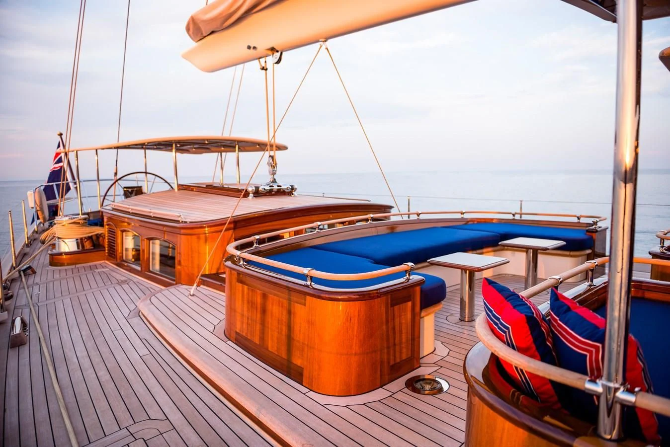 a boat on a deck aboard ATALANTE Yacht for Sale