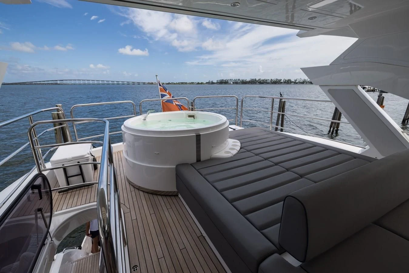a boat on the water aboard MR. G Yacht for Sale