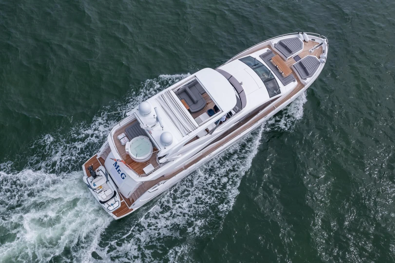 a boat in the water aboard MR. G Yacht for Sale