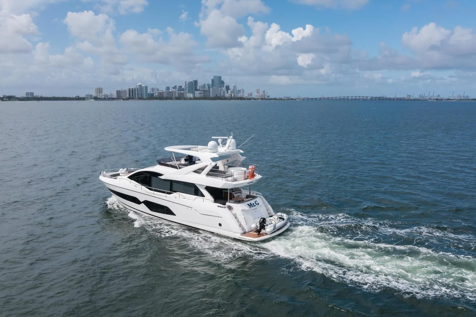 a boat on the water aboard MR. G Yacht for Sale
