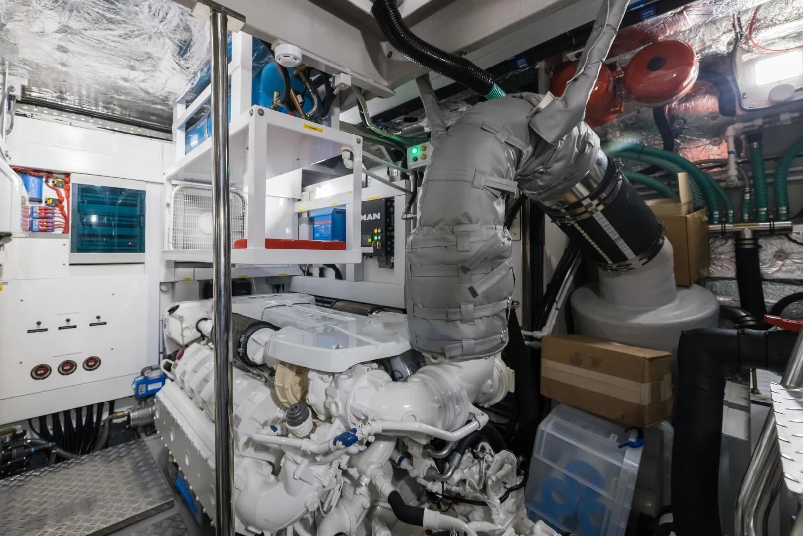 a person working in a factory aboard MR. G Yacht for Sale