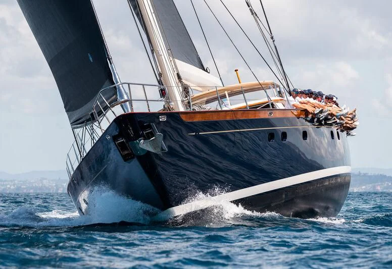 a boat in the water aboard SASSAFRAS Yacht for Sale