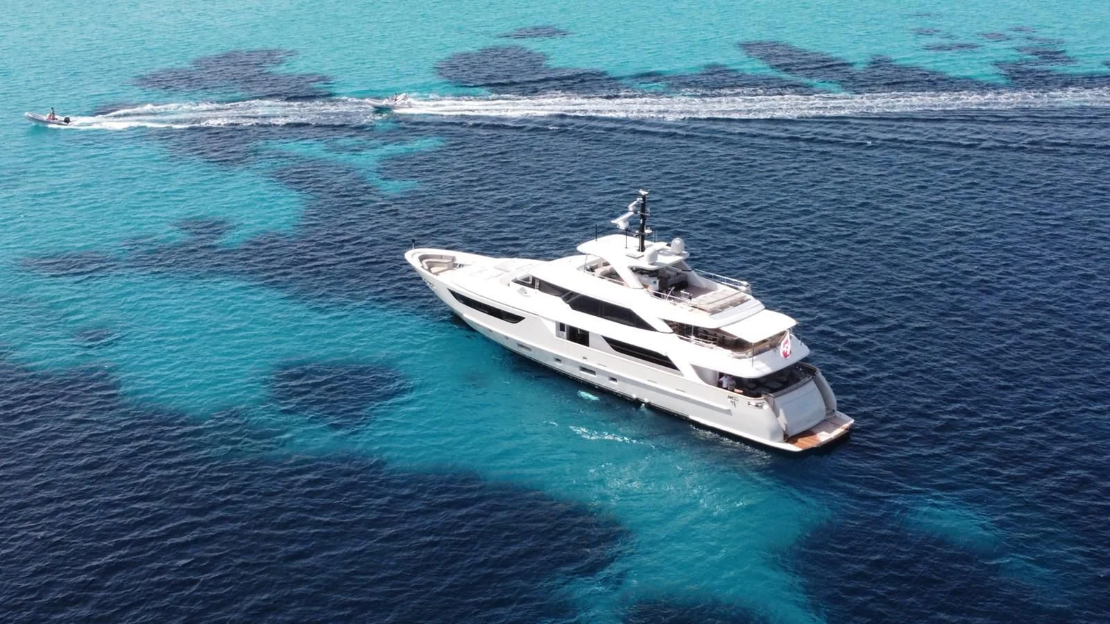 a boat in the water aboard INSIEME Yacht for Sale