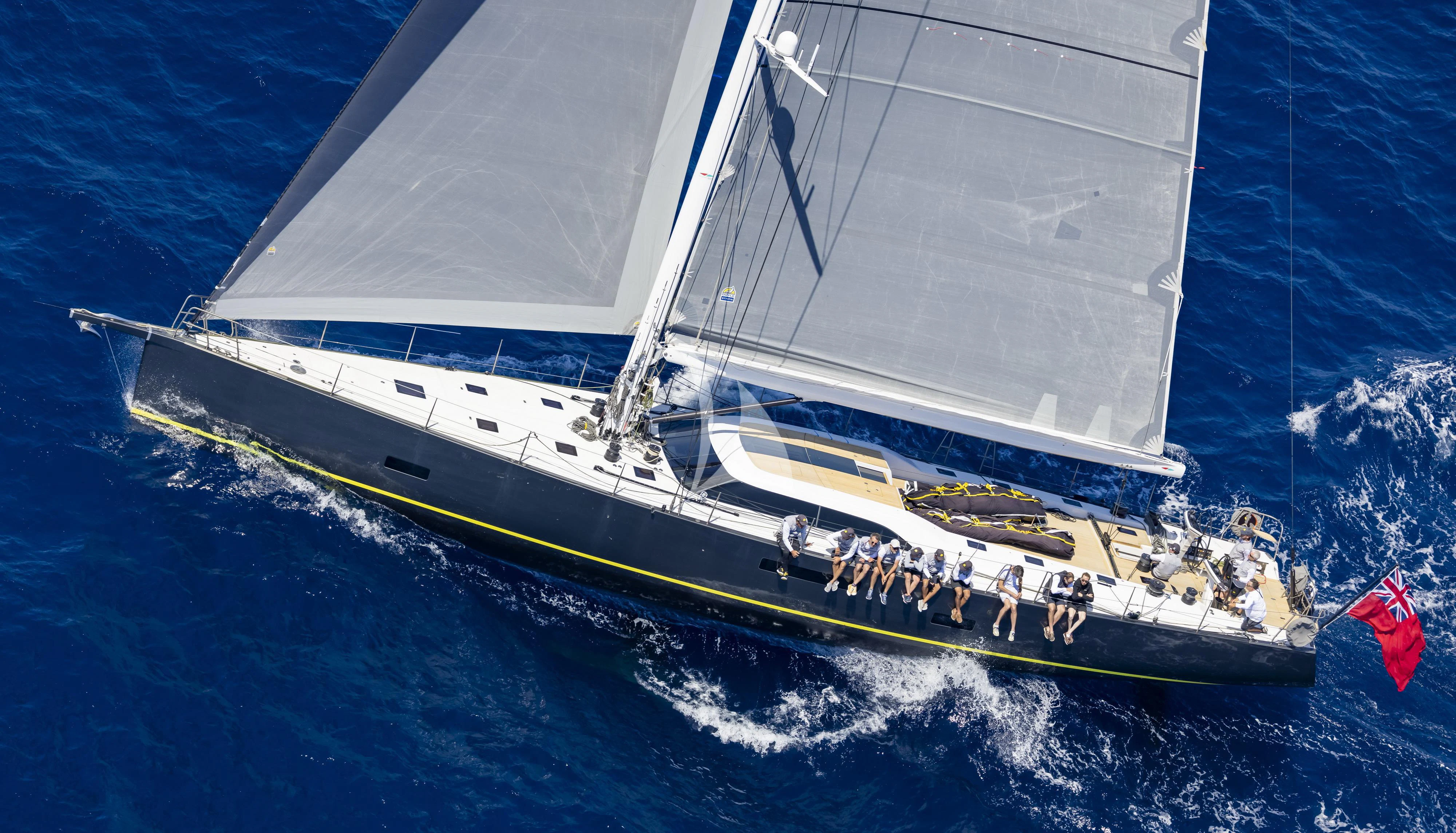 a ship in the water aboard AMMONITE Yacht for Charter