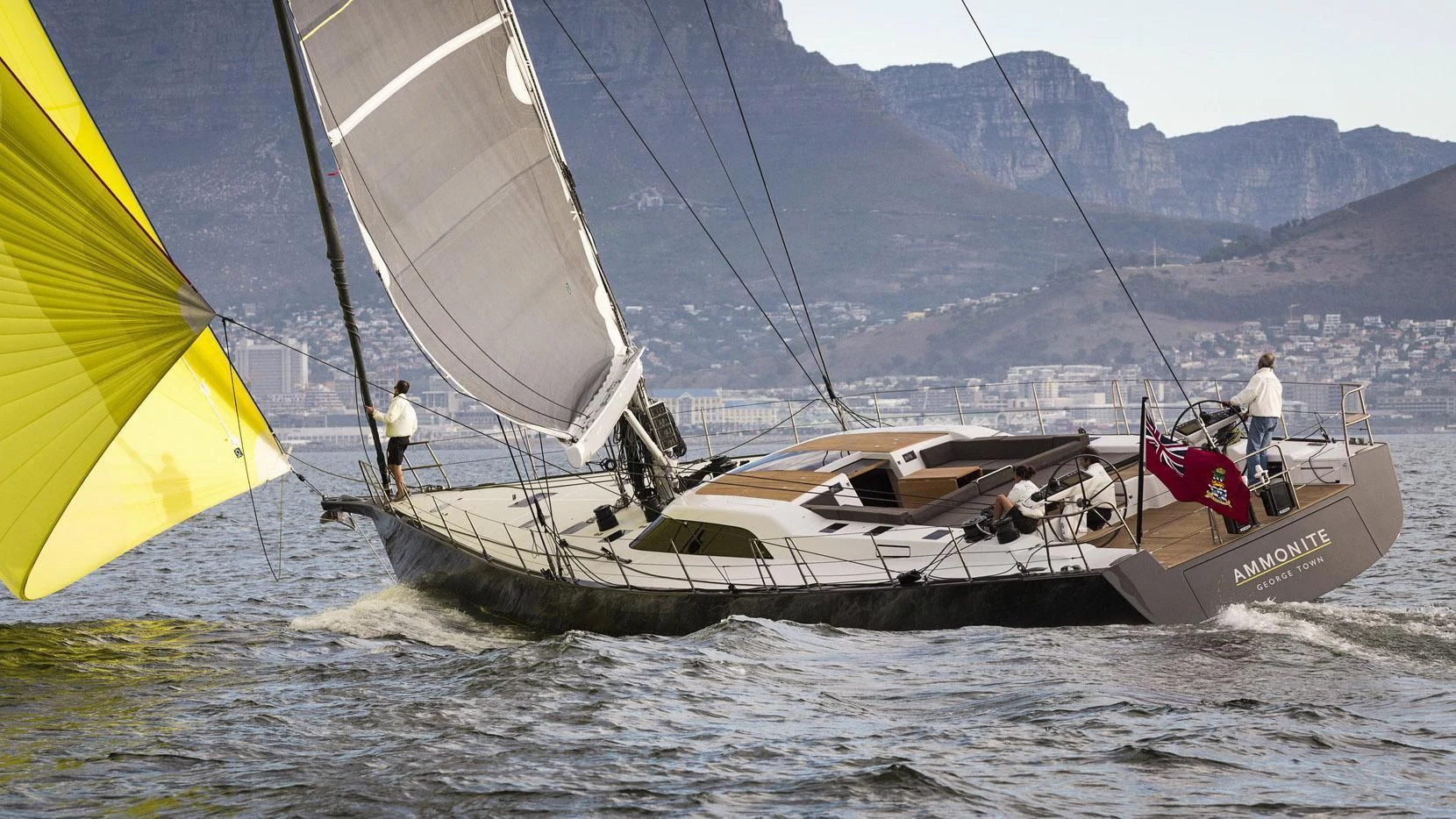 a sailboat on the water aboard AMMONITE Yacht for Charter