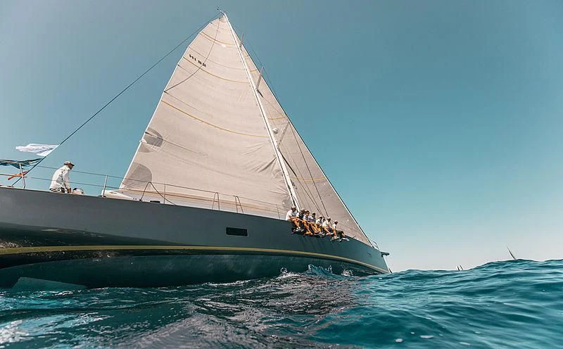 a boat in the sea aboard AMMONITE Yacht for Charter