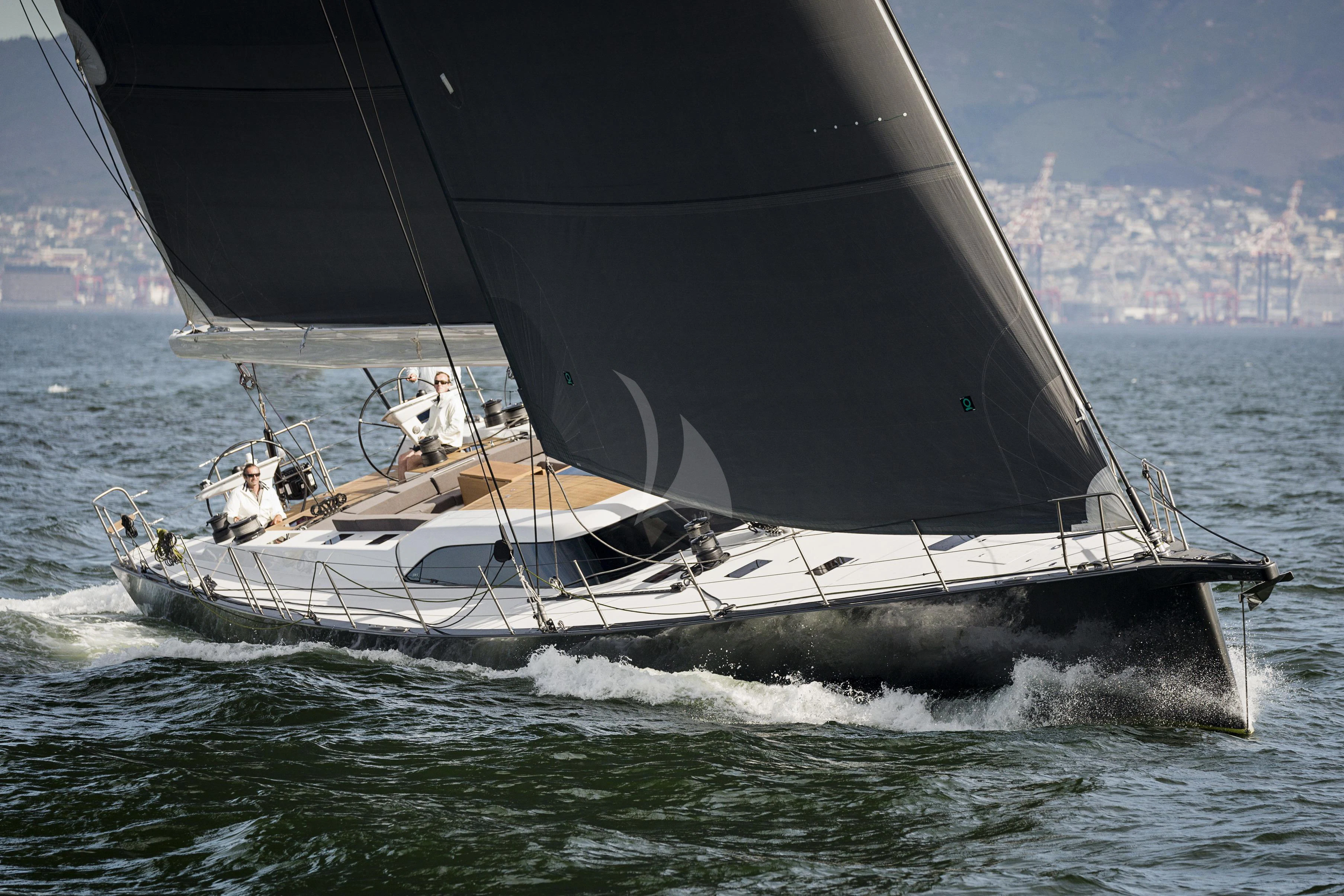 a sailboat on the water aboard AMMONITE Yacht for Charter