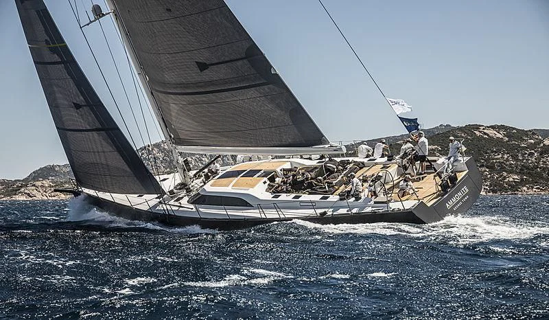 a boat sailing on the sea aboard AMMONITE Yacht for Charter