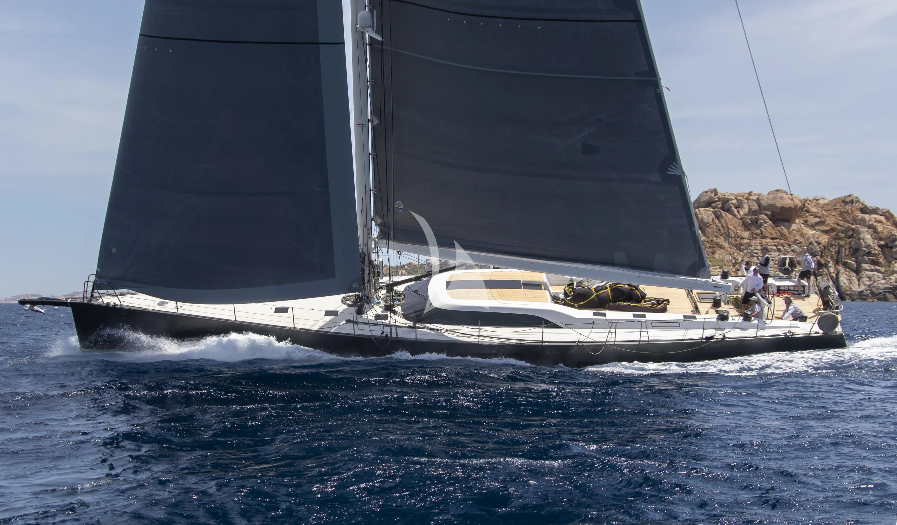 a boat on the water aboard AMMONITE Yacht for Charter
