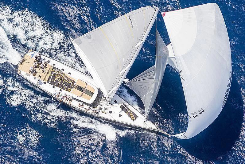 a boat on the water aboard AMMONITE Yacht for Charter