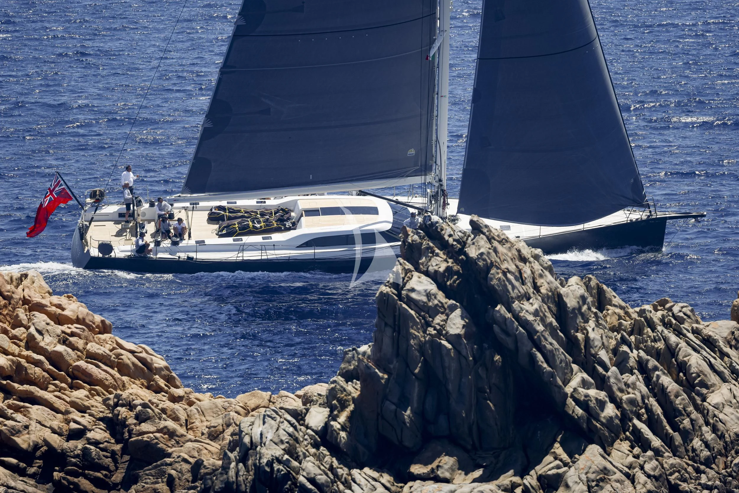 a boat on the water aboard AMMONITE Yacht for Charter