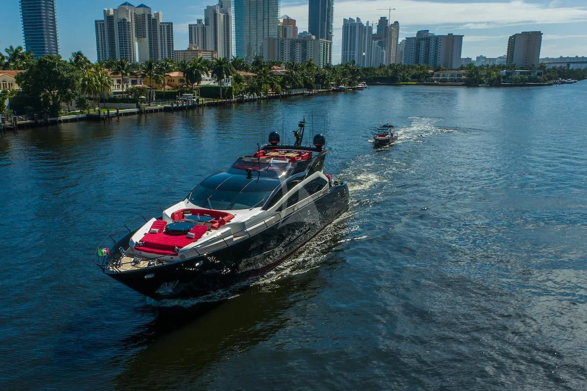 a group of boats on the water aboard MATZU Yacht for Sale