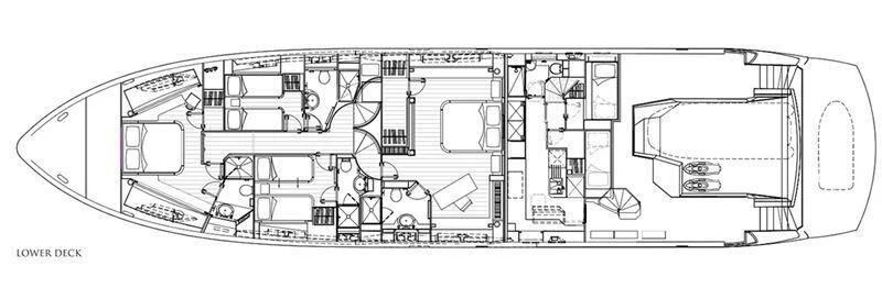 diagram, engineering drawing aboard MATZU Yacht for Sale