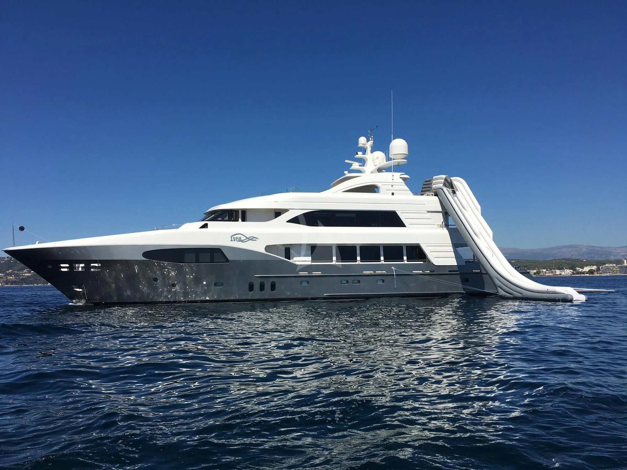 a boat on the water aboard I SEA Yacht for Charter