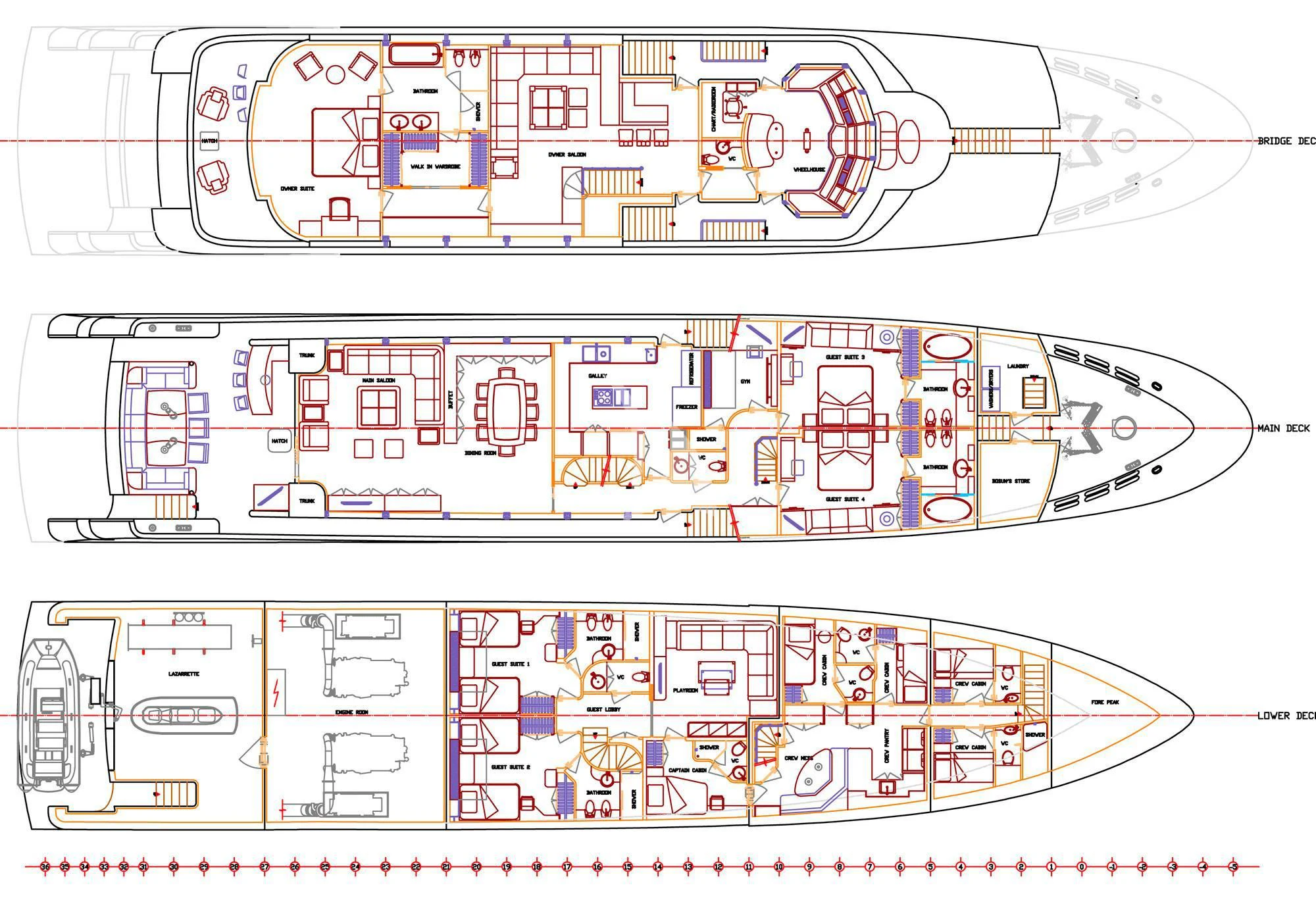 diagram, schematic aboard I SEA Yacht for Charter