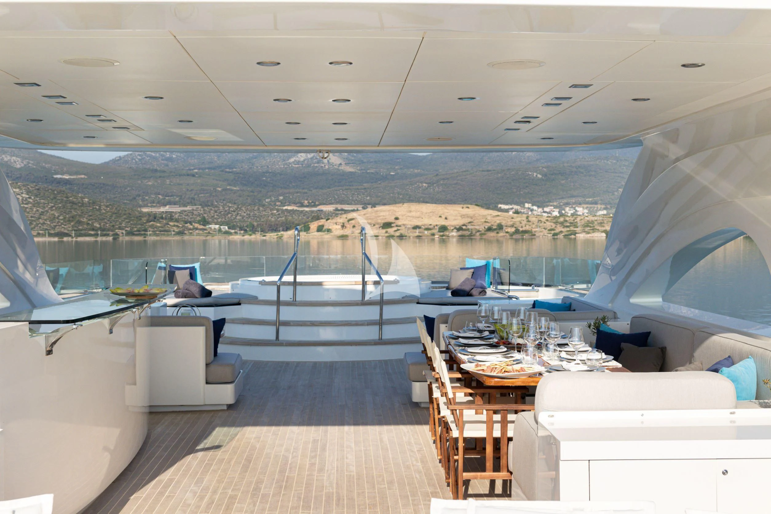a boat on the water aboard I SEA Yacht for Charter