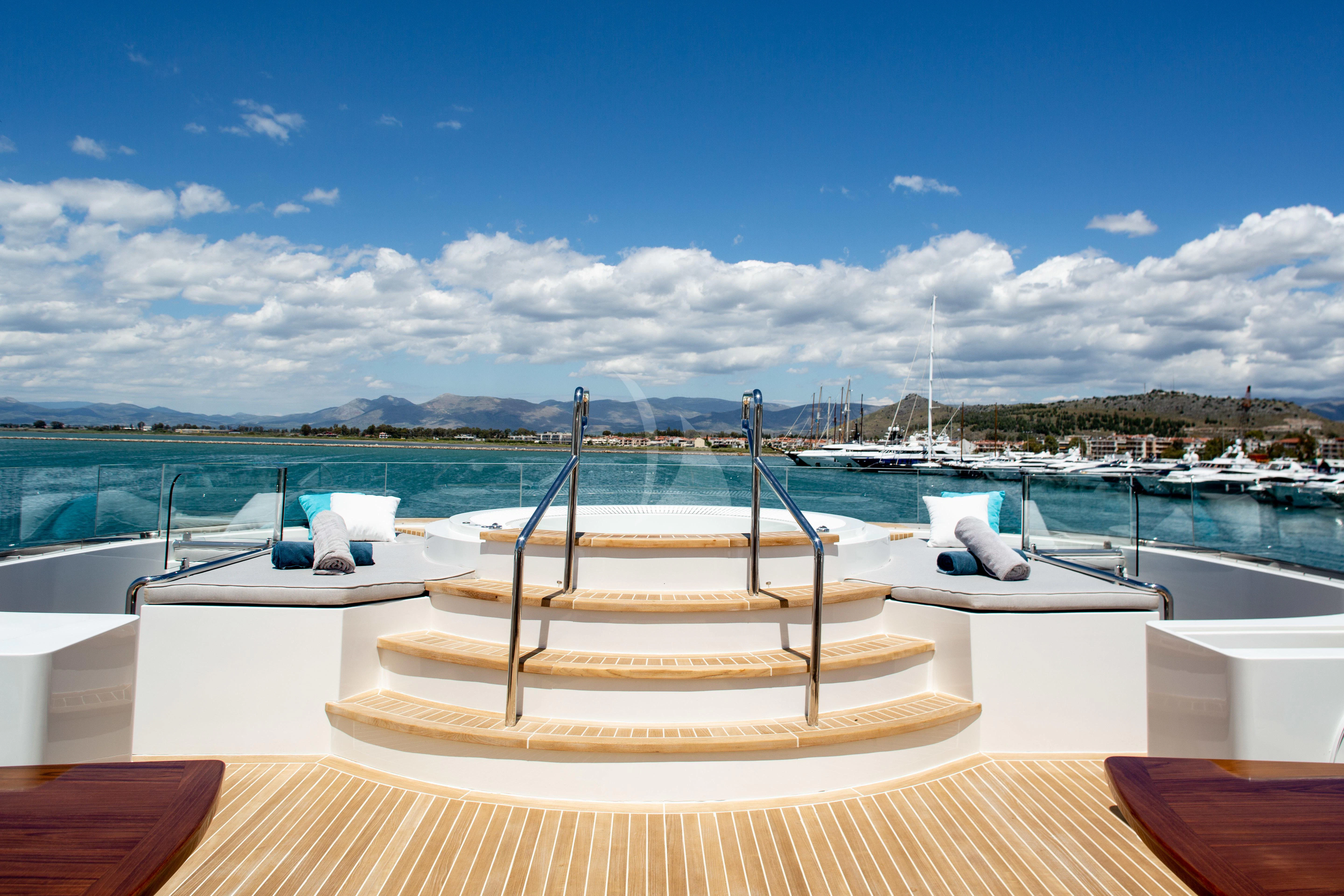a boat on the water aboard I SEA Yacht for Charter