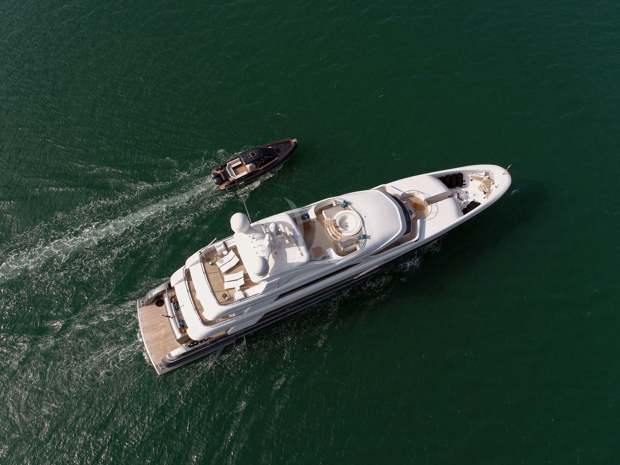 a satellite in the water aboard I SEA Yacht for Charter