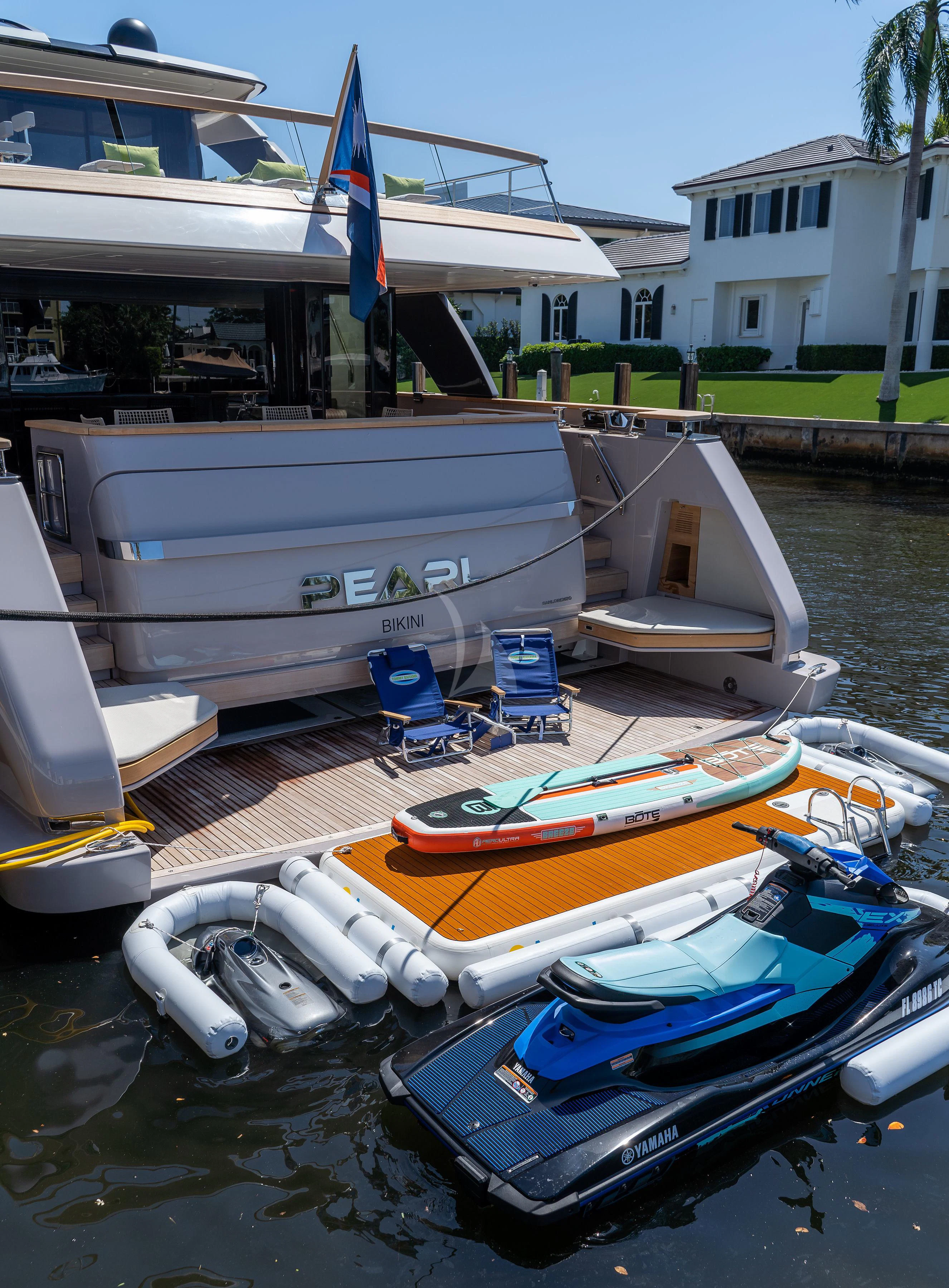 boats on the water aboard PEARL Yacht for Sale