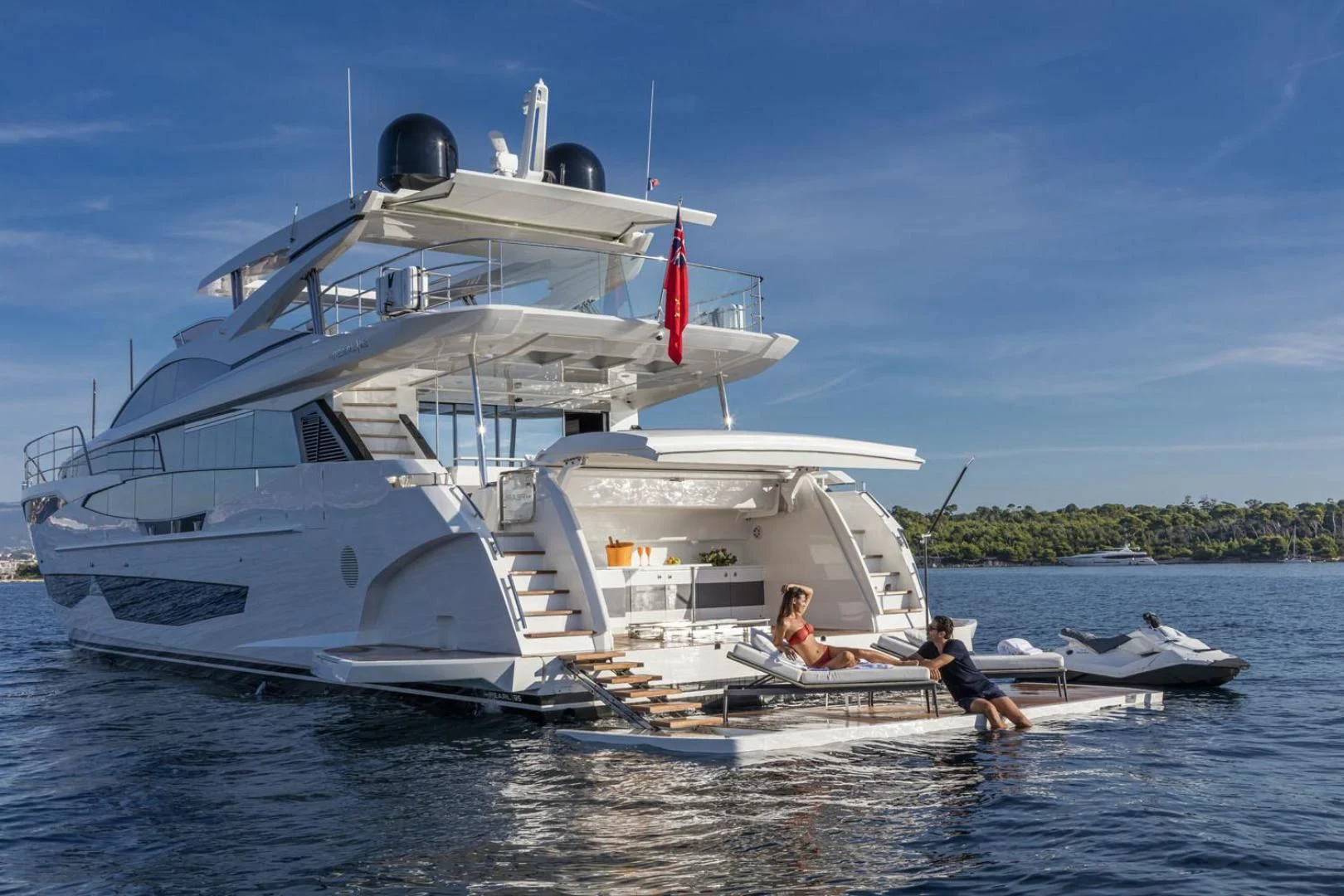 a couple of people on a boat aboard PEARL Yacht for Sale