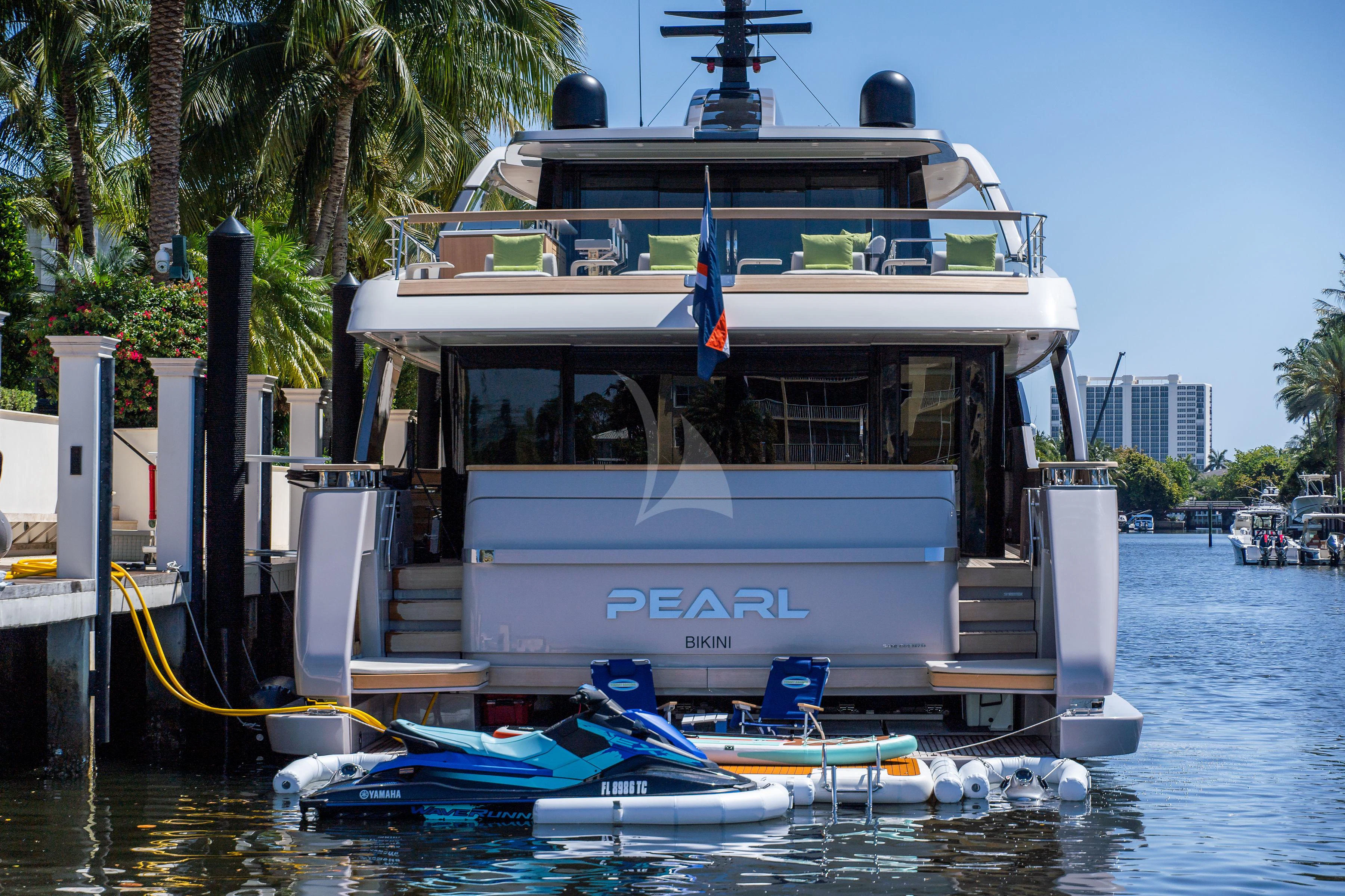 a boat on the water aboard PEARL Yacht for Sale