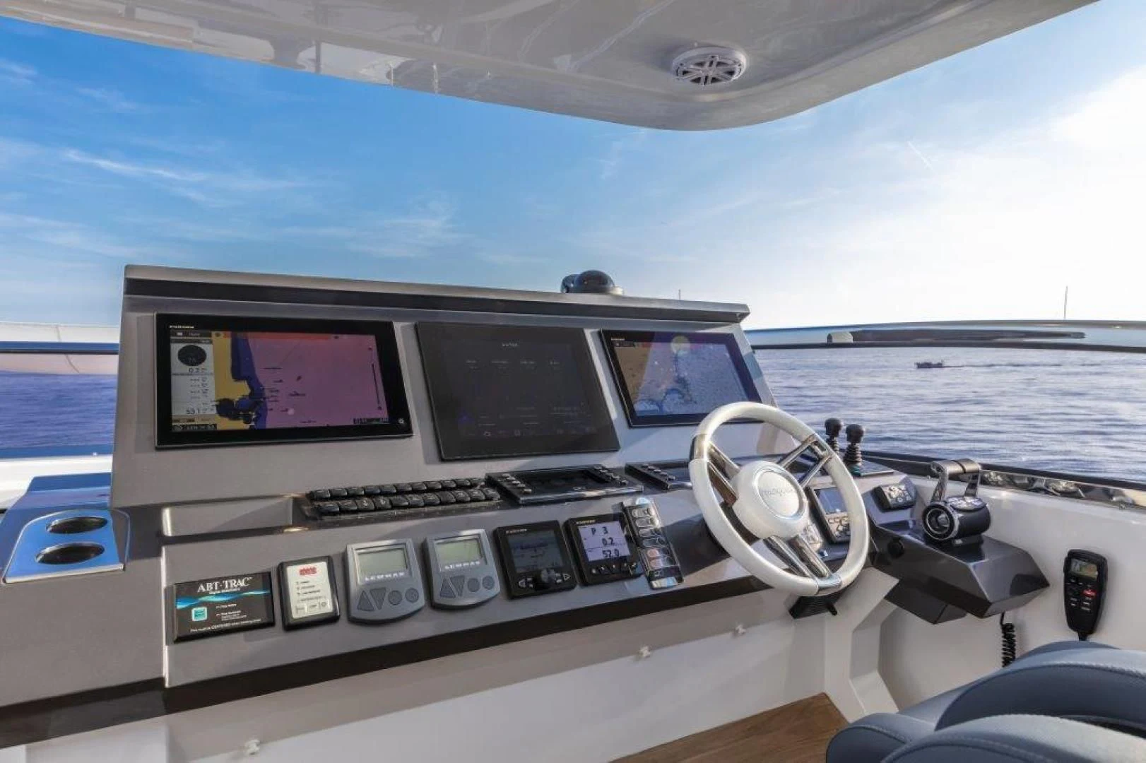 a cockpit of a plane aboard PEARL Yacht for Sale