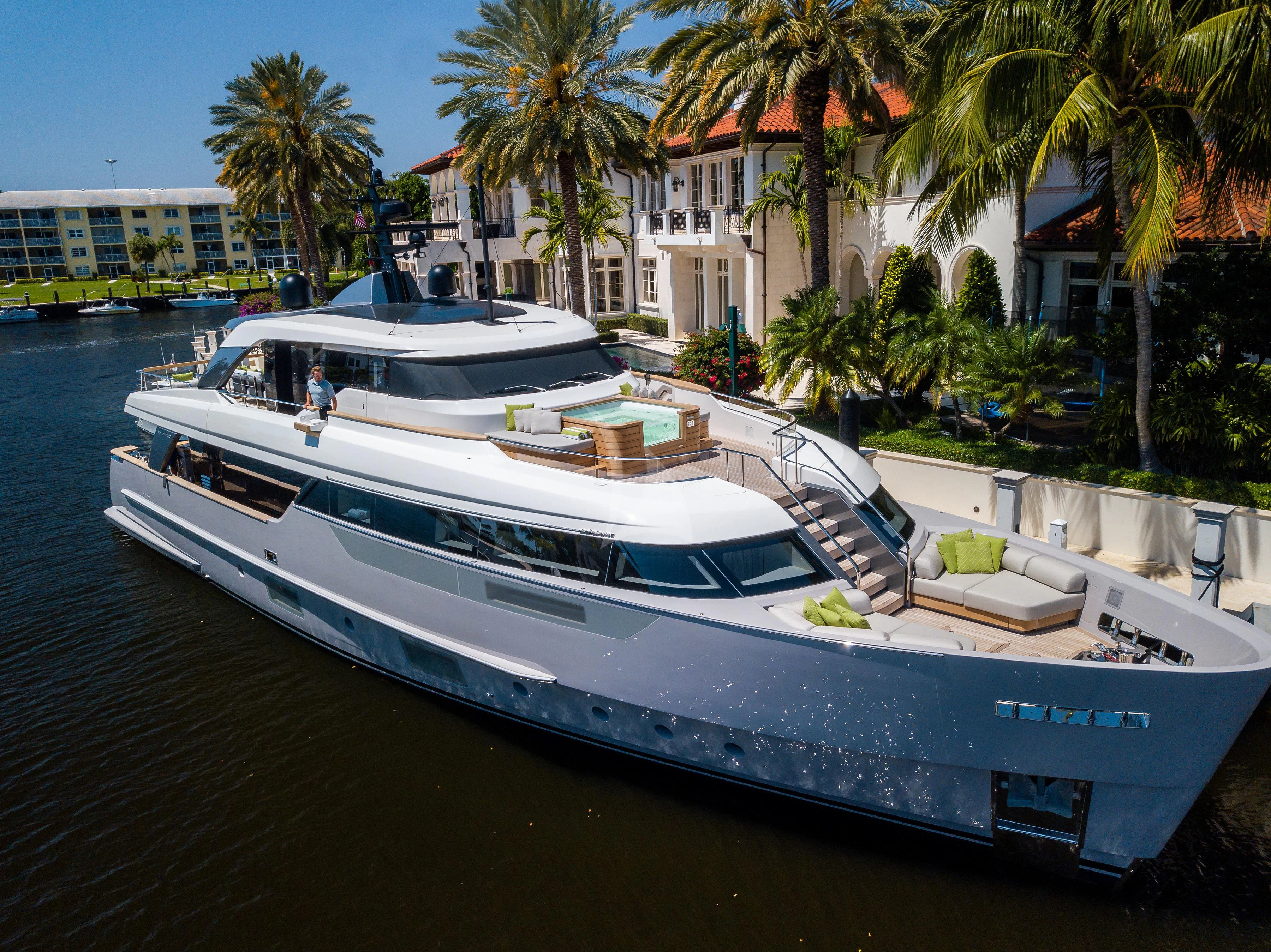 a boat on the water aboard PEARL Yacht for Sale