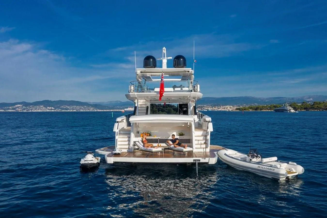 a boat in the water aboard PEARL Yacht for Sale