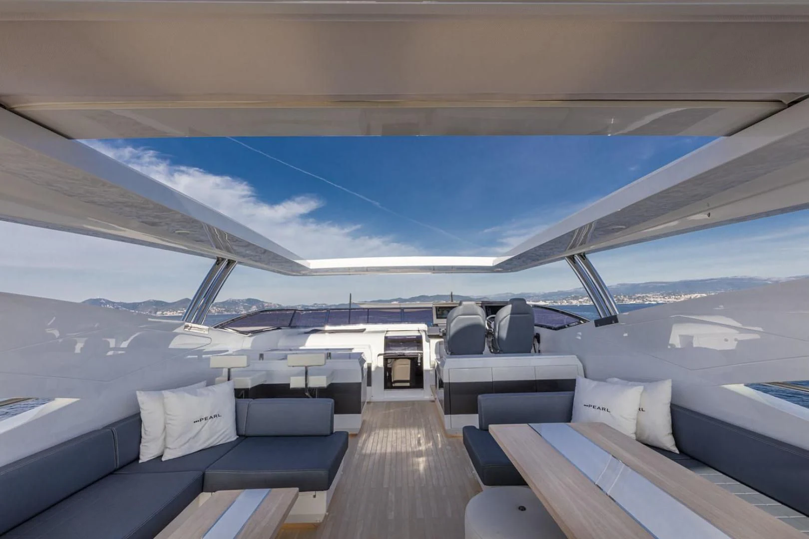 inside of a boat aboard PEARL Yacht for Sale