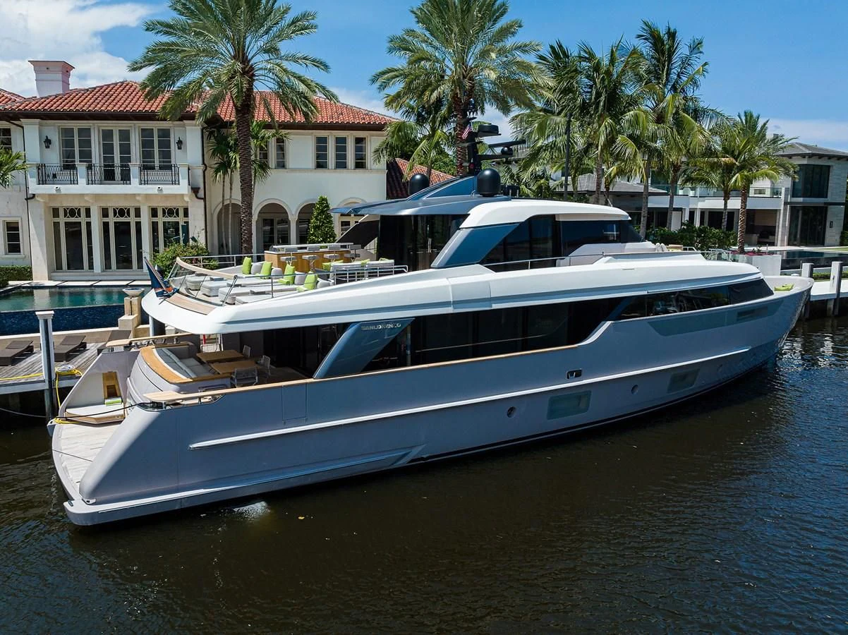 a boat in the water aboard PEARL Yacht for Sale