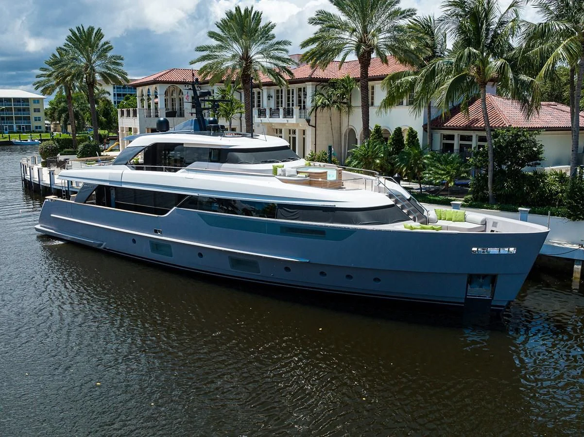 a boat on the water aboard PEARL Yacht for Sale