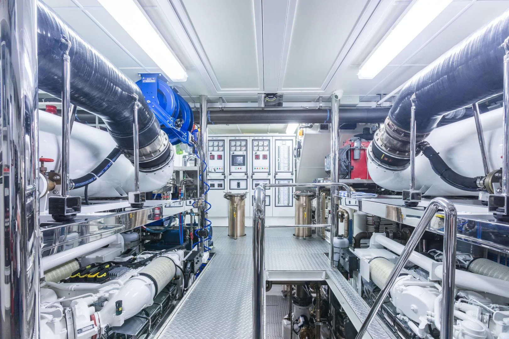a room with machinery aboard MY AURORA Yacht for Sale