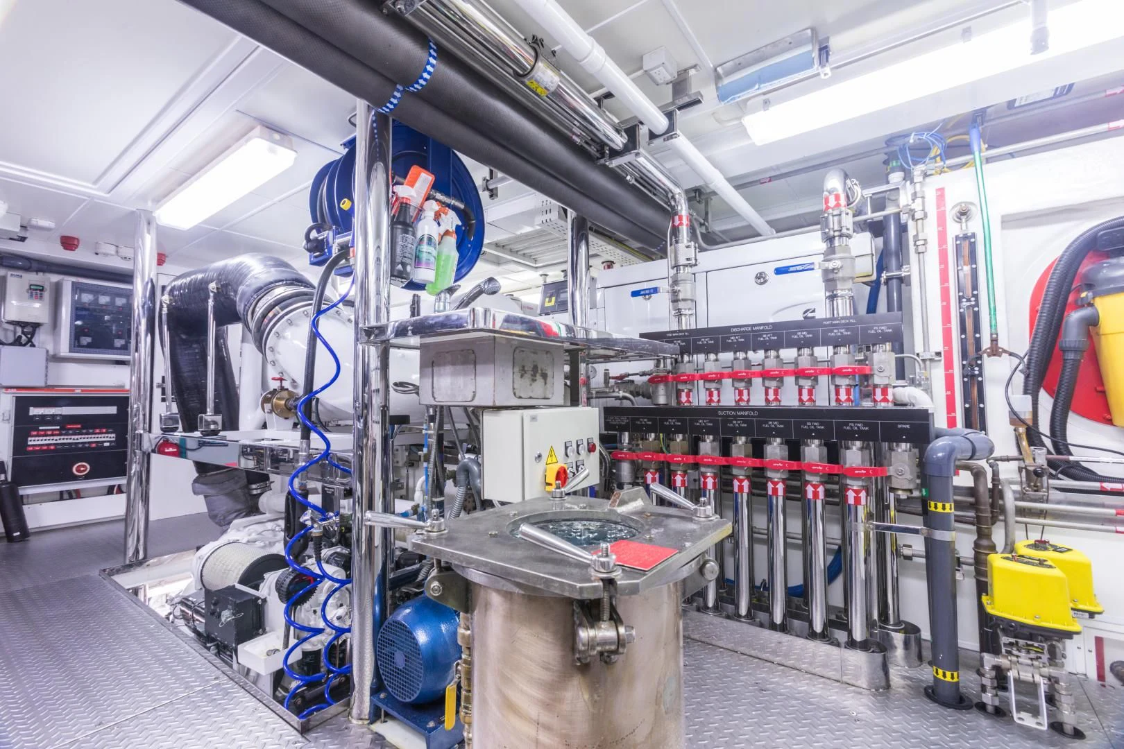 a large machine in a factory aboard MY AURORA Yacht for Sale