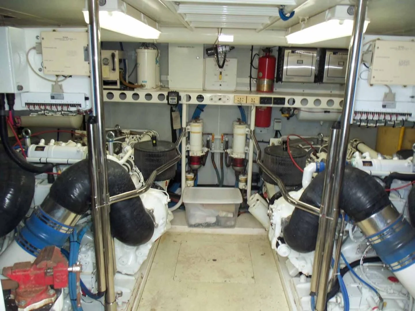 a large factory with large machines aboard OHANA Yacht for Sale