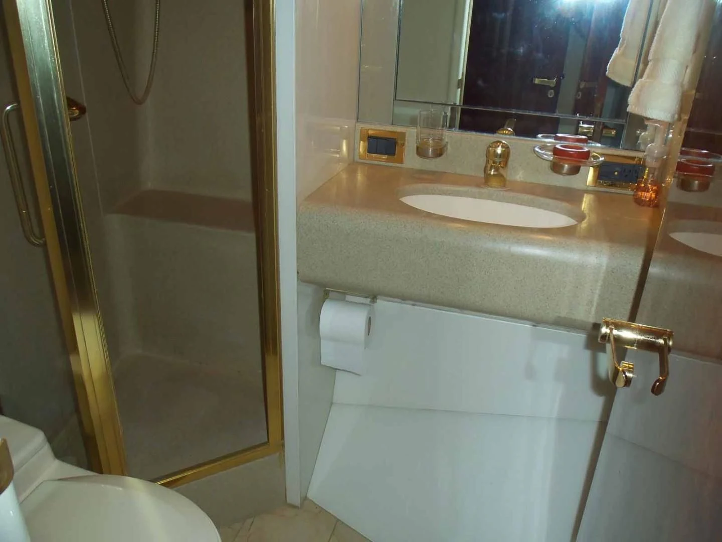 a bathroom with a sink and a bathtub aboard OHANA Yacht for Sale